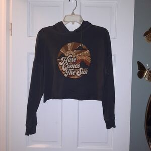 Altar'd State Black and Brown Graphic Hoodie